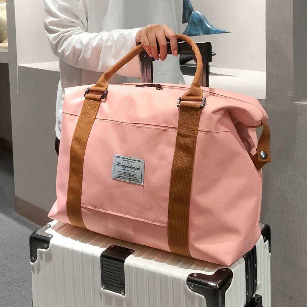 Luggage Travel Bag Large Capacity Carry on Luggage Waterproof Sports Gym Bags Zipper Pocket for Shopping for Beach Swimming W250618