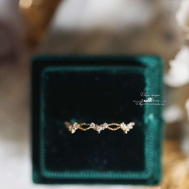 Caribbean Flame Simple Night Starry Sky Beautiful Ring for Women Fresh Blue Sandstone Two-Piece Set