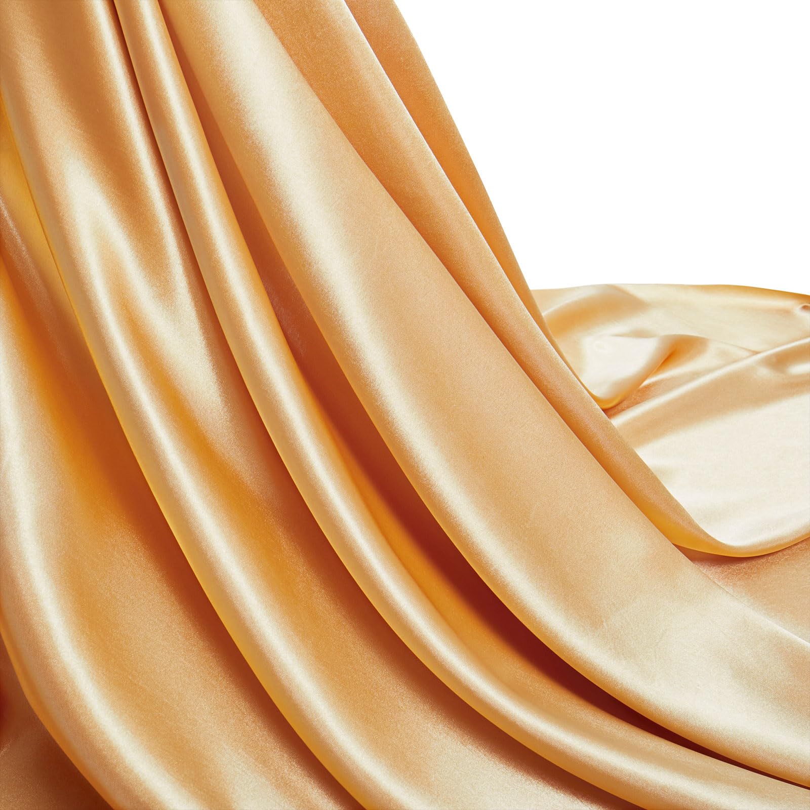 Silk Satin Fabric 5 Yards 55" Wide, Shiny and Soft Charmeuse Satin Fabric for Sewing Wedding Bridal Dress