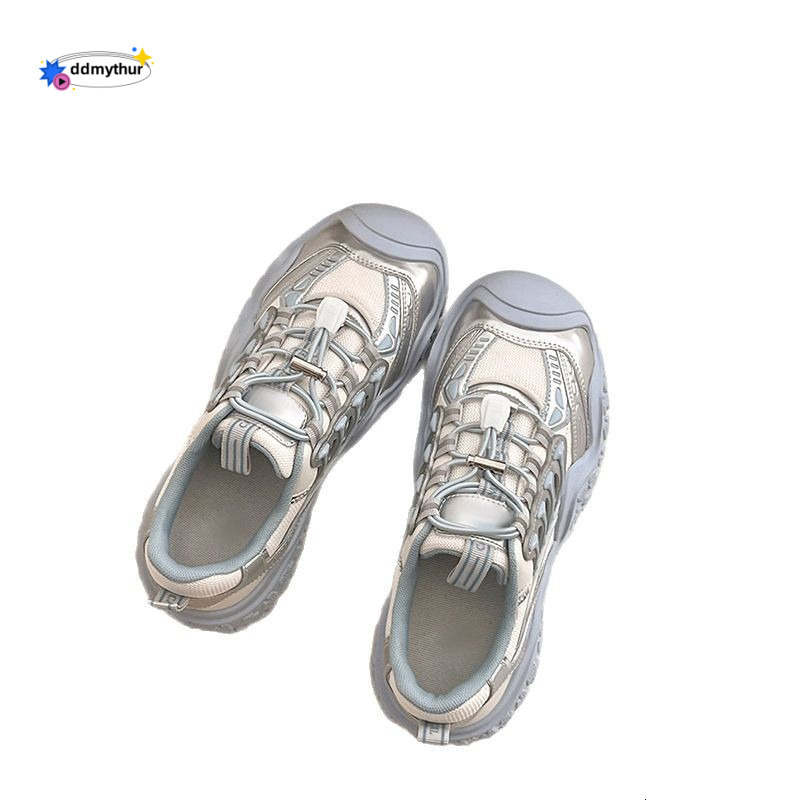 White Deer Same Style Ugly Cute for Women 2025 Spring New Outdoor Hiking Thick-Soled Dad Casual Sports Shoes ddmythur