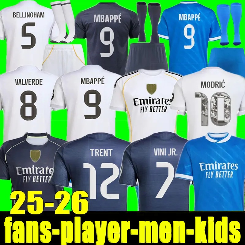 2025 2026 soccer jerseys 25 26 Real 4Th MadriDS football shirts CAMAVINGA Mbappe MODRIC VALVERDE Fourth camiseta men kids uniforms VINI JR BELLINGHAM ARDA GULER