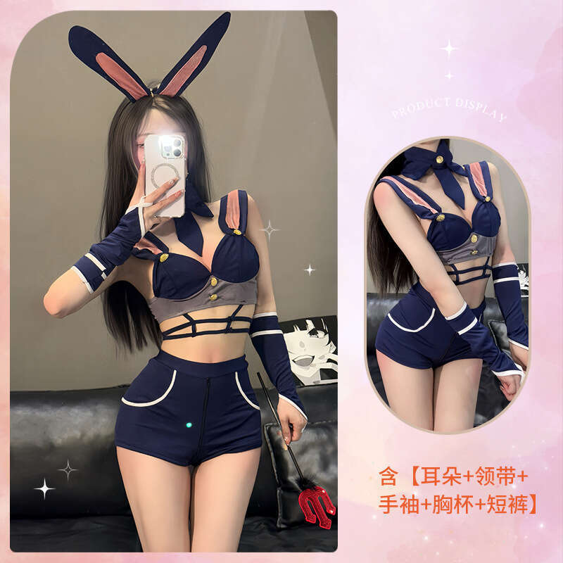 Sexy Lingerie Lingerie Bunny Police Uniform Sexy Nightdress Pure Desire Open Crotch No Need To Take Off Temptation Passion Female Abstinence Set Qqny 