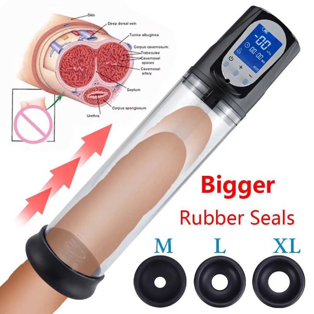 Electric Penis Enlargement Vacuum Pump Masturbator Automatic Vacuum Penis Enlargement Extend Pump Air Pressure Device Sex Toys W250618
