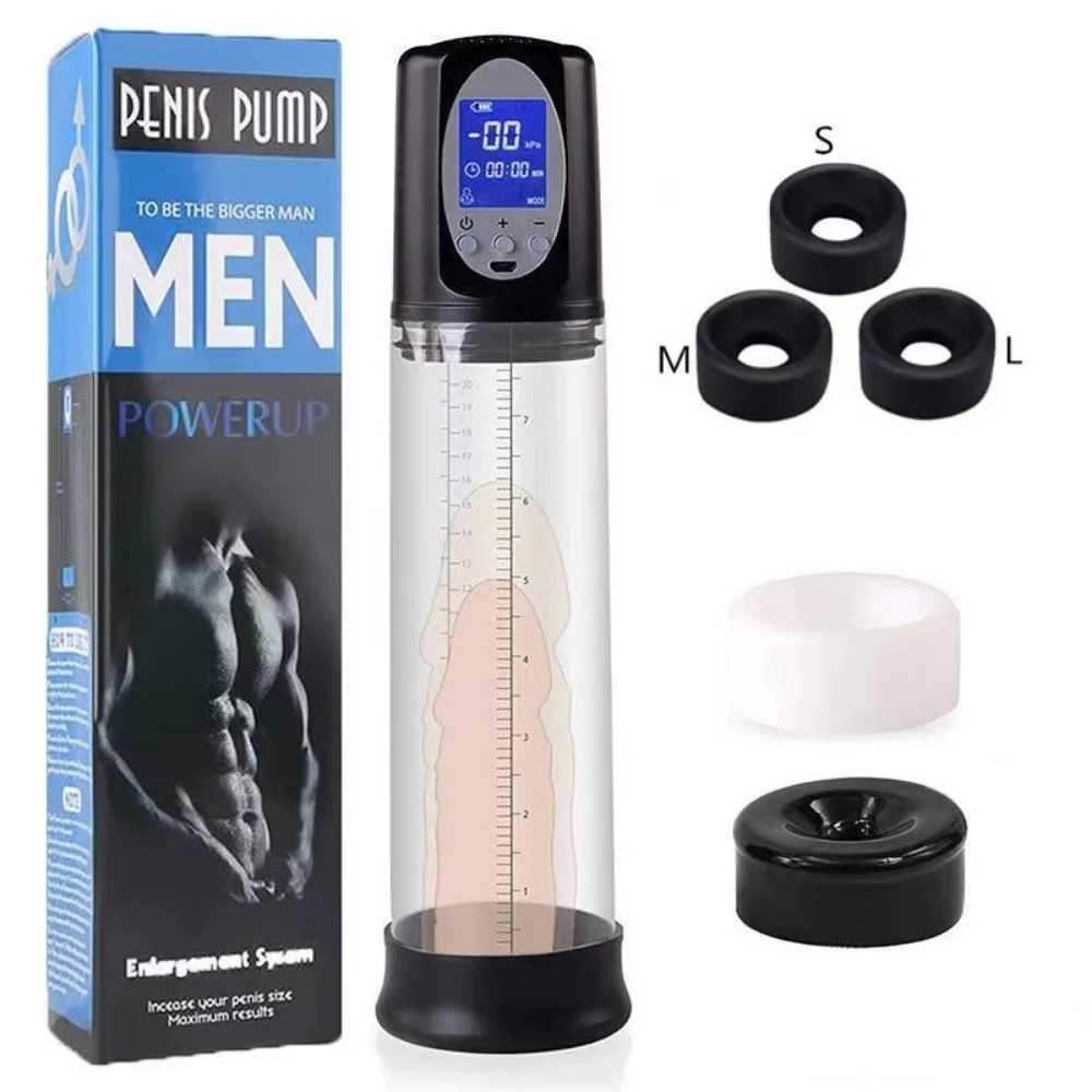 Electric Penis Enlargement Vacuum Pump Masturbator Automatic Vacuum Penis Enlargement Extend Pump Air Pressure Device Sex Toys W250618