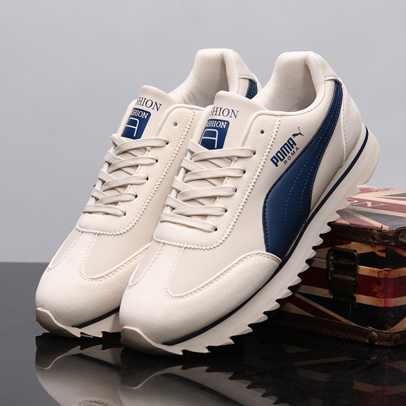 Fashionable soft soled lightweight running shoes for men and women 2025s new design breathable and height increasing casual shoes black beige red hot 