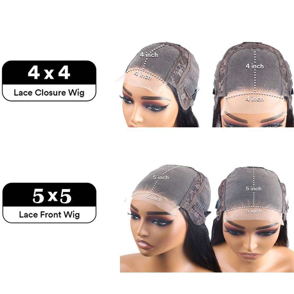 5x5 Closure boby wave wig for women Wavy 40 inch hd lace frontal human hair wigs Pre Plucked 4x4 Lace Front Wigs