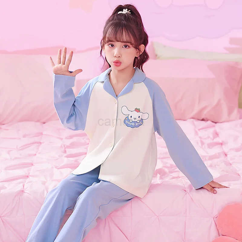 Sanrio Pochacco Sanrio Children Pajama Sets Kawaii Cartoon Print Kids Nightwear Set Comfortable Suitable Soft Indoor Clothes Autumn XJ250618XJ250618
