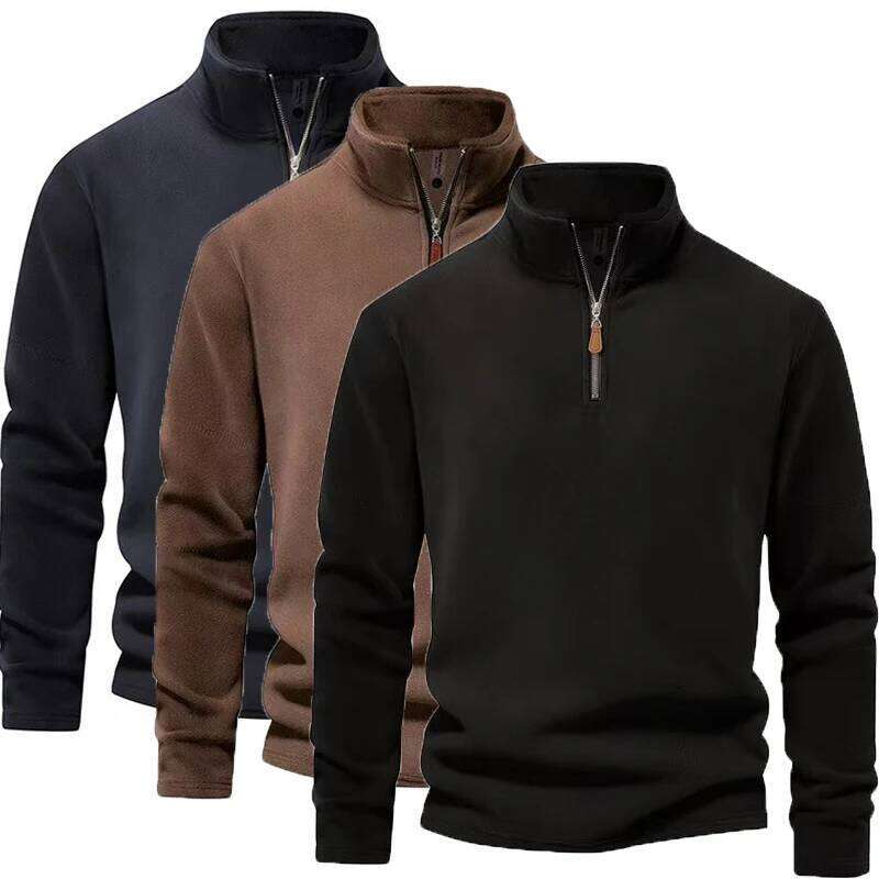 Sturdy Men's Full-Zip Mockneck Jacket with Thermal Layering Technology: Ideal for Trailblazers & Adventurers