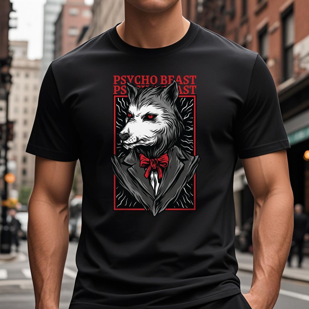 crow White Cotton S-3XL Wolf Round collar Short sleeve Men 2025new black T Shirts #ddmyNov