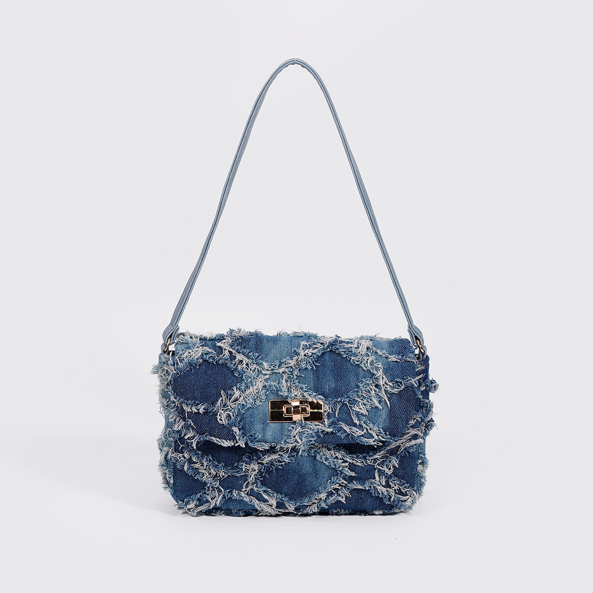 Free Shipping 2025 Summer New Designer Bag Fashionable Denim Tie Dye Women's Shoulder Bag High-end Niche Leisure High-quality Shopping Bag