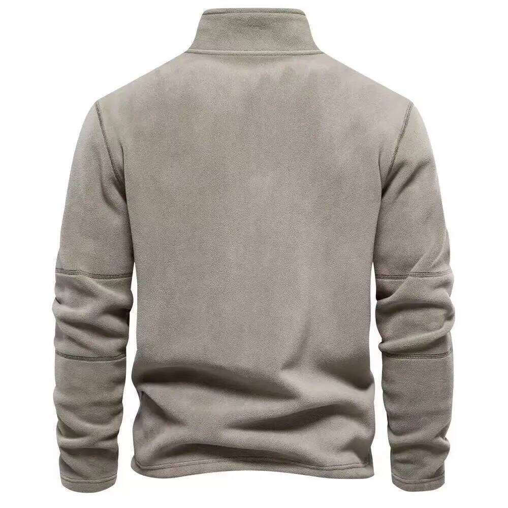 Sturdy Men's Full-Zip Mockneck Jacket with Thermal Layering Technology: Ideal for Trailblazers & Adventurers