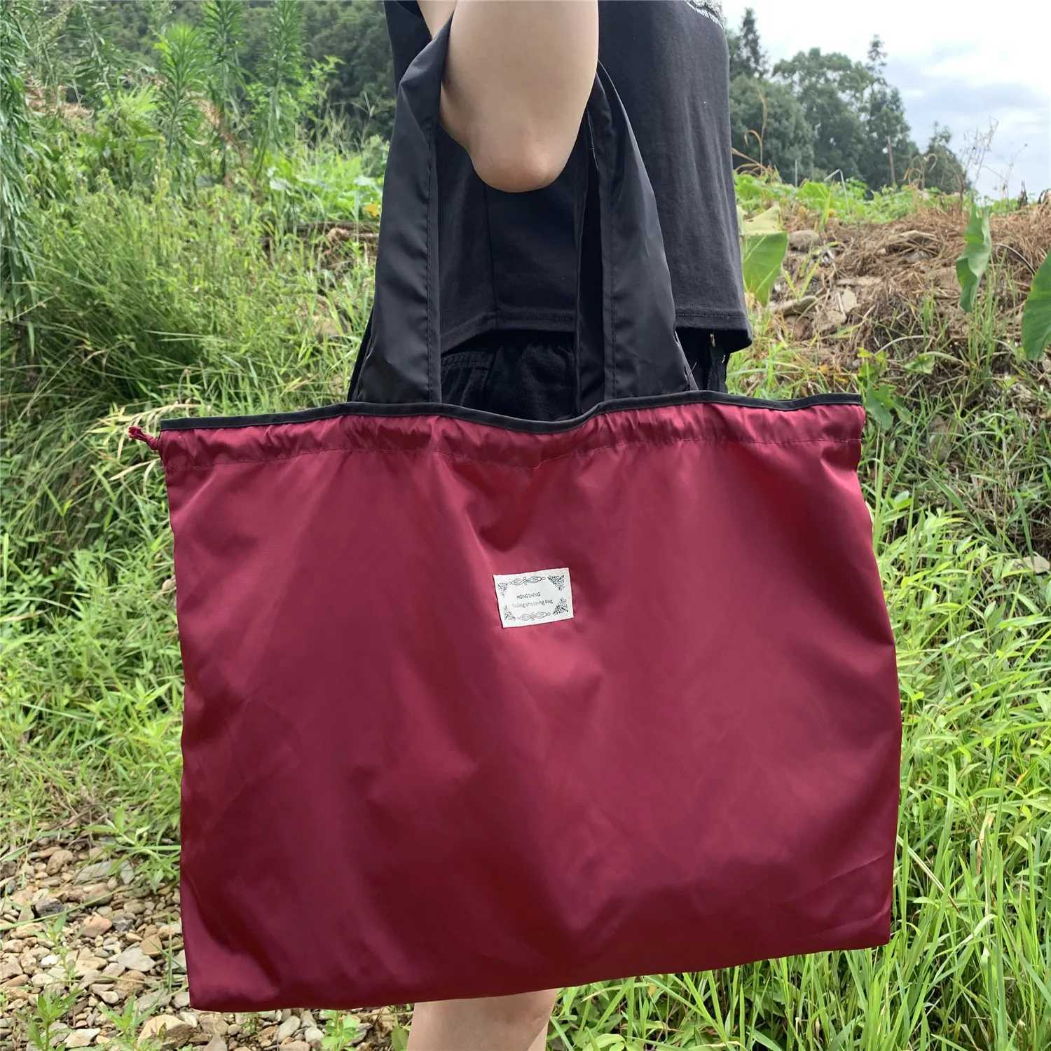 Wen Large Foldable Shopping Bag Fi Reusable Grocery Storage Bag Portable Shoder Handbag for Travel Pocket Tote Bags B250618