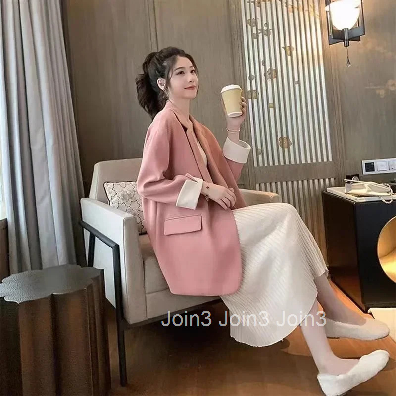Casual Loose Coats for Women Korean Style Chic and Elegant Blazer Woman Fall 2025 New Arrivals Jacket Long Sleeve In Outerwears