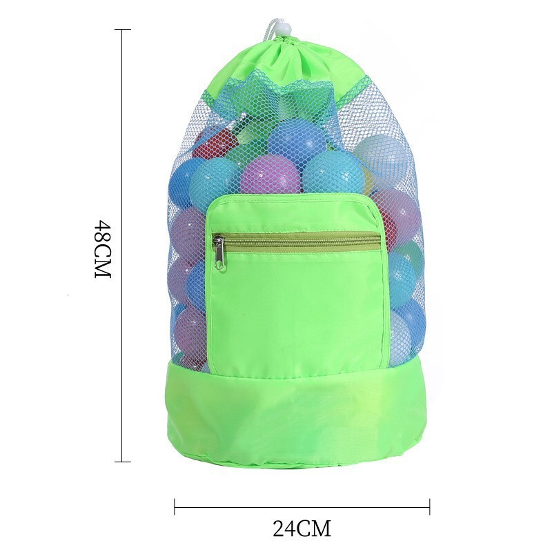 Children's Swimming Double Shoulder Clothing Storage Organizer Beach Travel Outdoor Mesh Bag