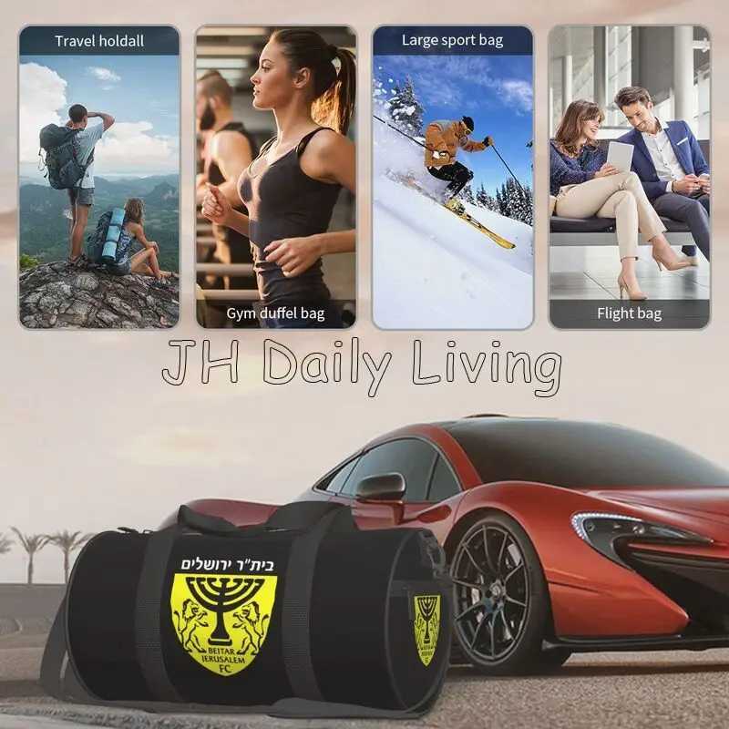 Beitar Jerusalem FC Print Travel Duffel Bag Weekender Overnight Bags Portable Waterproof Luggage Tote Bag for Yoga Gym Sports W250618