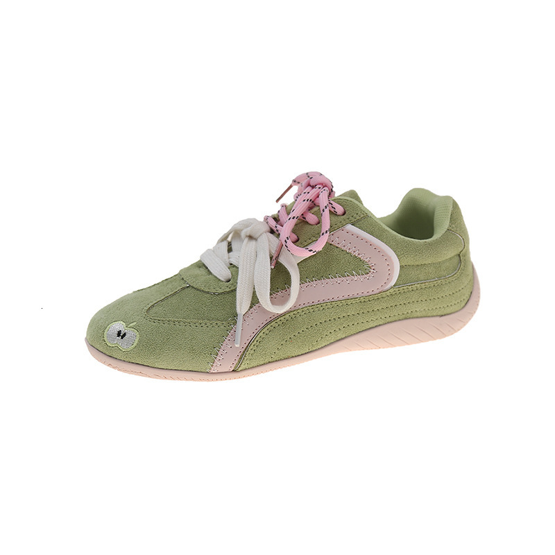 Green Apple Training for Women 2025 Spring New Thick-Soled Casual Sports Sneakers Comfortable Thin Low Racing Shoes ddmythur