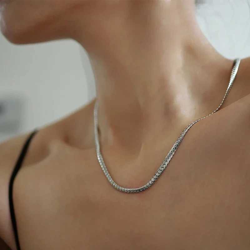 3-8MM Width Stainless Steel Chain Necklace For Men Women Gold Color High Quality Waterproof Choker Hip Hop Jewelry Gift W250618