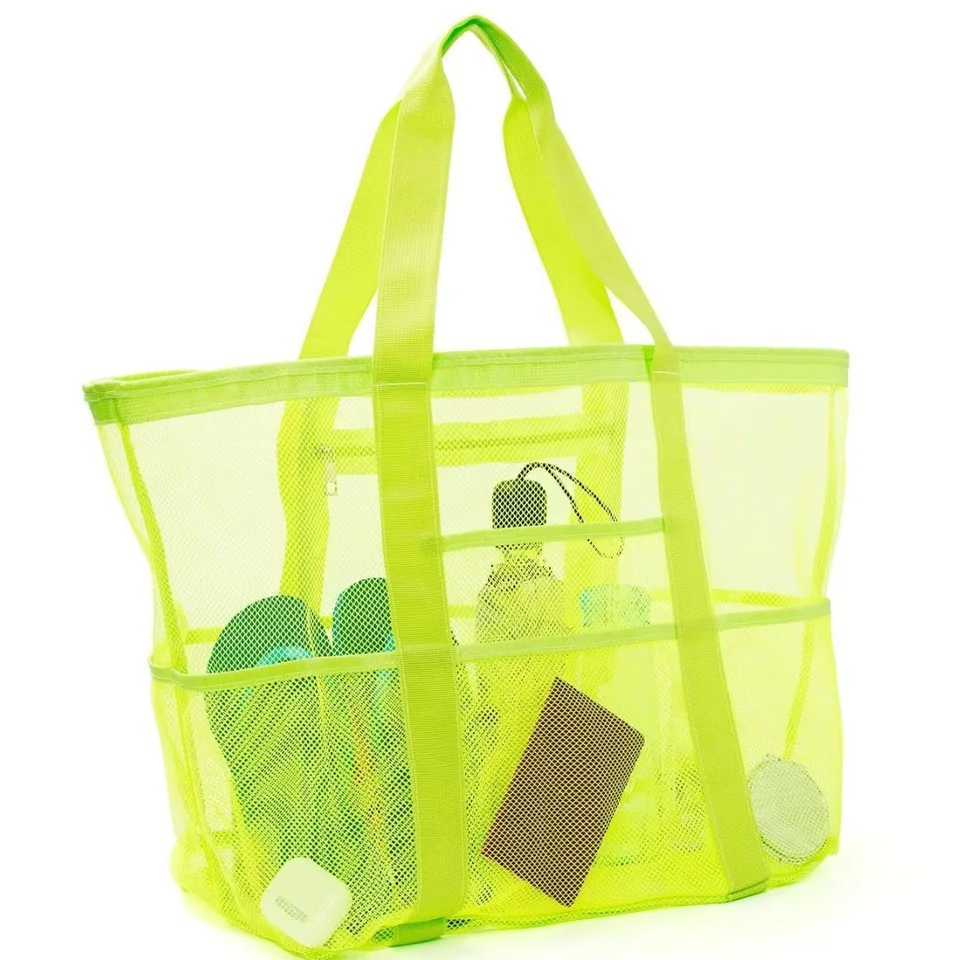 Beach bag Large capacity toy mesh swimming bag Mtifunctial travel shoder beach bag Swimsuit storage bag B250618