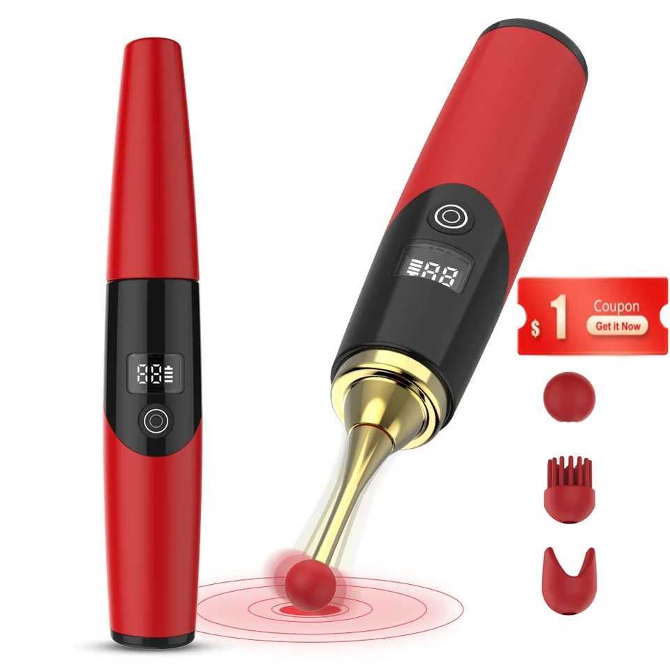 LCD Orgasm Pen Vibrator 12 Modes Vibrating G-Spot Female Clitoris Nipple Stimulator Portable Massager Adult Sex Toys For Women 18 XJ250618