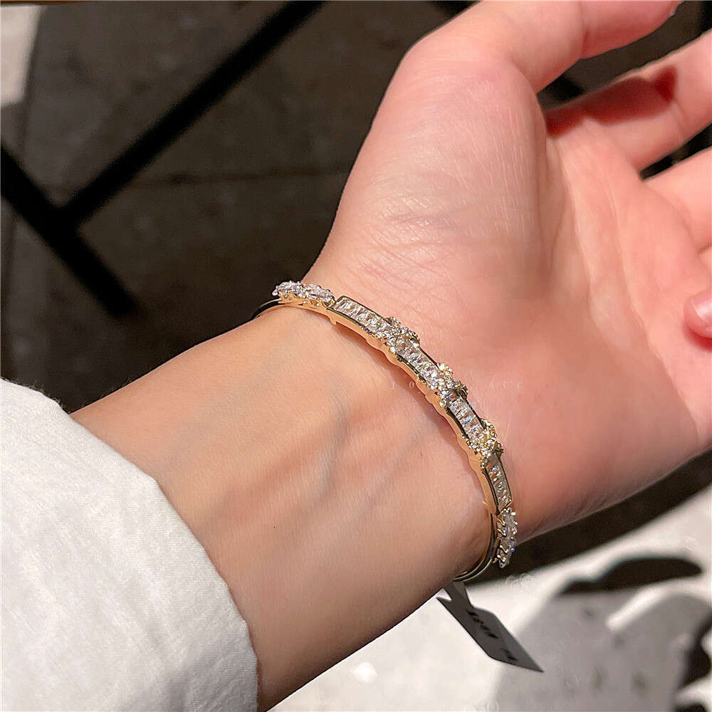 Princess Electroplated 14K Gold Full Zircon 2022 JOJO Jo Xiya Valentine's Day Gift Elegant Bracelet J27