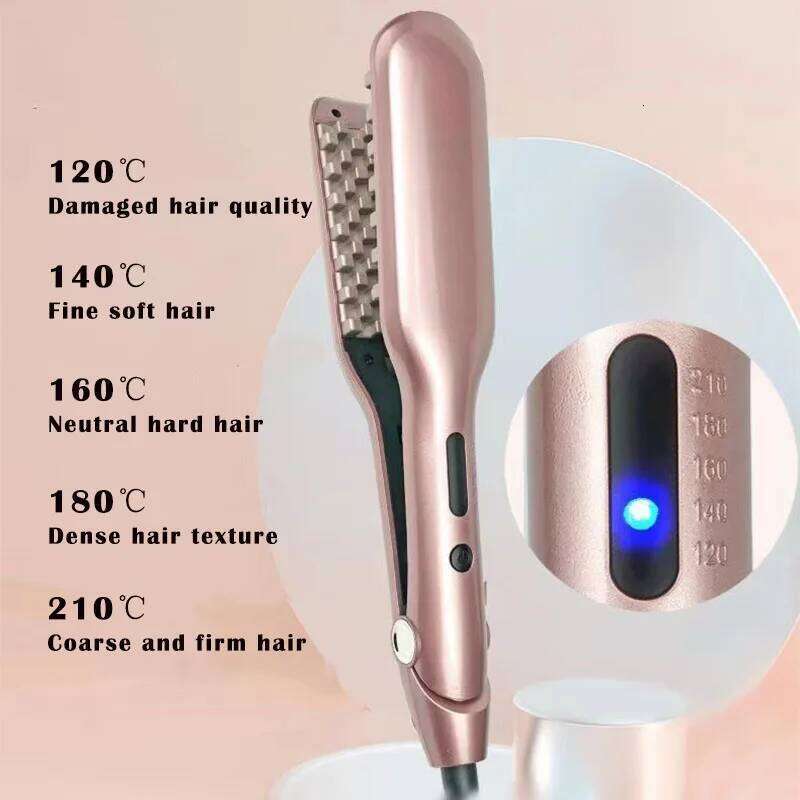 3D Grid Crimper Volumizer Fluffy Corrugated Curler Flat Iron Corn Hair Splint Perm Straightener Brush Comb