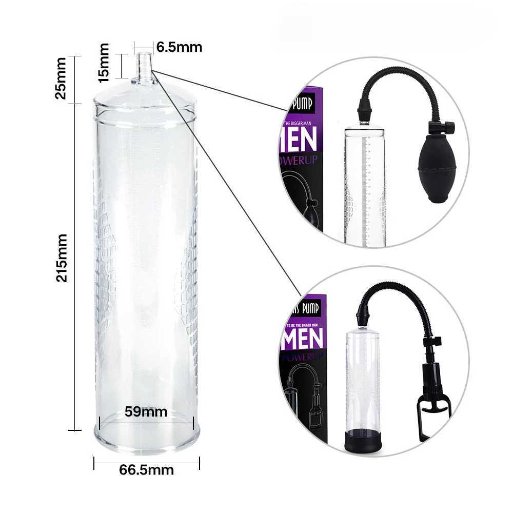 Penis Pump Accessories Cylinder Flask Part Replacement for Penis Extender Enhancer Stretcher Vacuum Pumps Sex Toys Men W250618