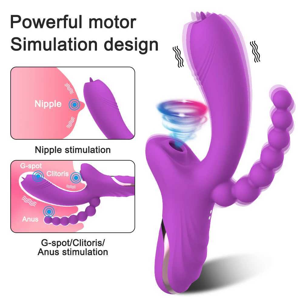3 in 1 Clitoral Sucking Vibrator for Women Clit Clitoris Sucker Vacuum Stimulator Dildo Sex Toys Goods for Adults 18 W250618