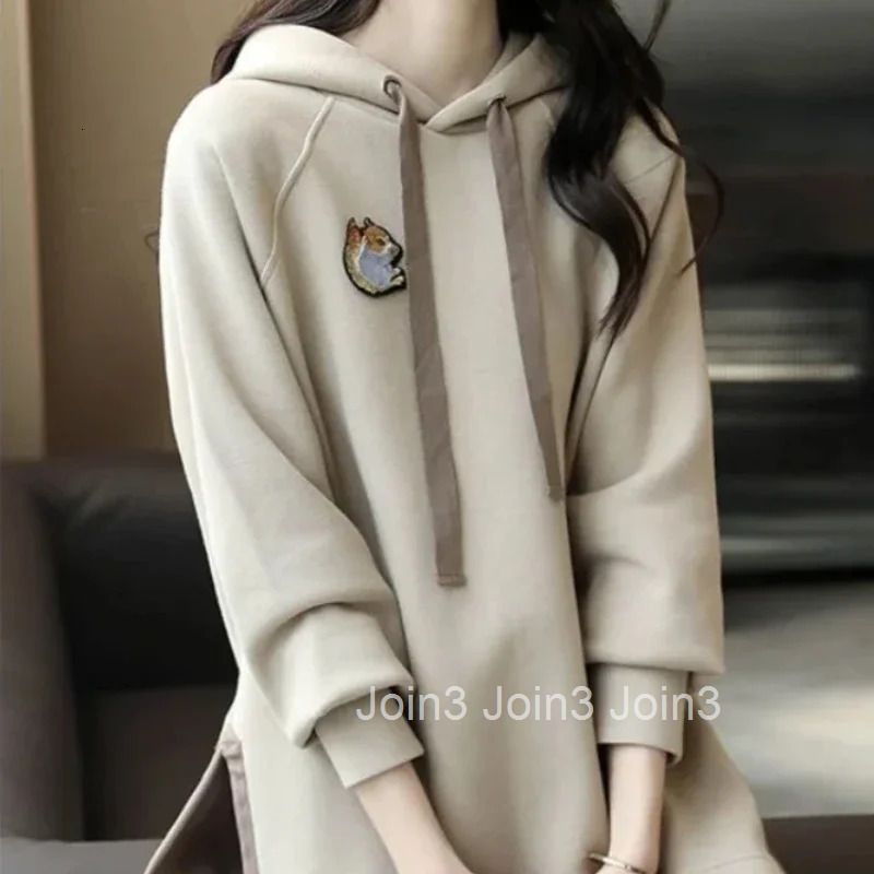Cotton Womens Hooded Sweatshirts Plain Baggy Loose Female Top Novelty E Y2k Style Coat Korean Clothing Popular Clothes Hoodies
