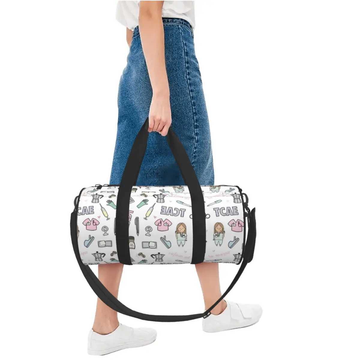 Nurse Emergency Travel Bag Doctor Nurse Large Capacity Sports Bags Outdoor Men Women Custom Gym Bag Luggage Retro Fitness Bag W250618