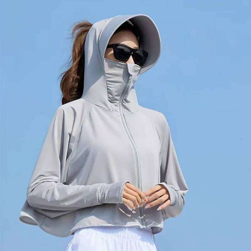 Summer Essentials: Soft-Silky Womens Outfit Featuring Anti-Ultraviolet Designation For Optimal Shielding Against Harmful Rays