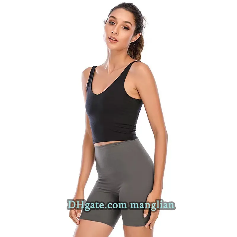 Women Yoga Camisole Tank Top with Sports Bra U-Neck Activewear Featuring Quick-Dry and Elastic Fabric for Fitness Gym Workouts and Training Lightweigh
