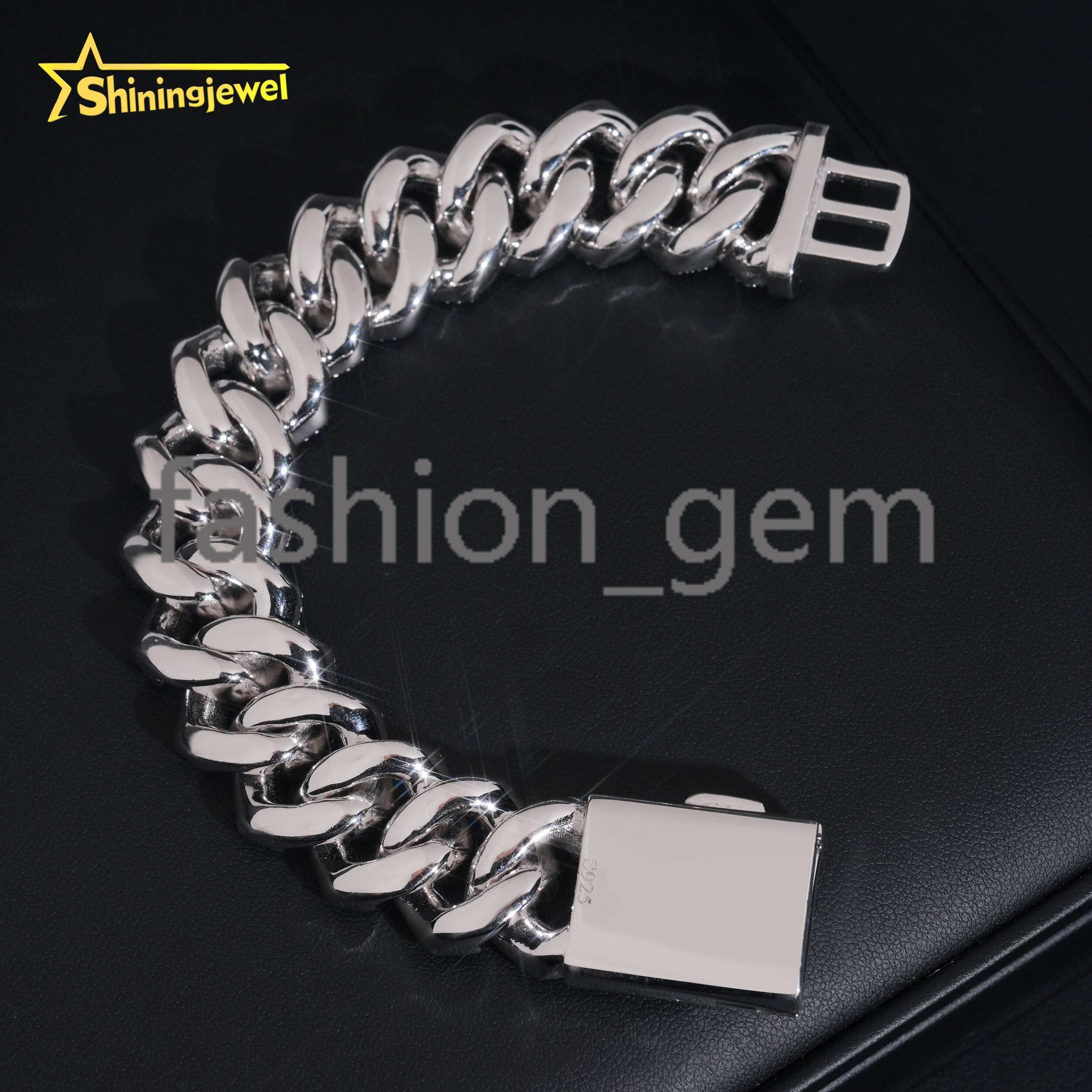 Heavy 20mm Prong Chain 4 Row Moissanite Cuban Bracelet Necklace Custom Hip Hop Diamond Cuban Links Cuban Chain Moissanite
