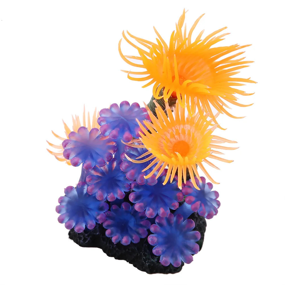 Fish Decoration Fish Ornament Aquarium Simulation Silicone Artificial Coral Sea Anemone Fish Landscape Decoration 250613
