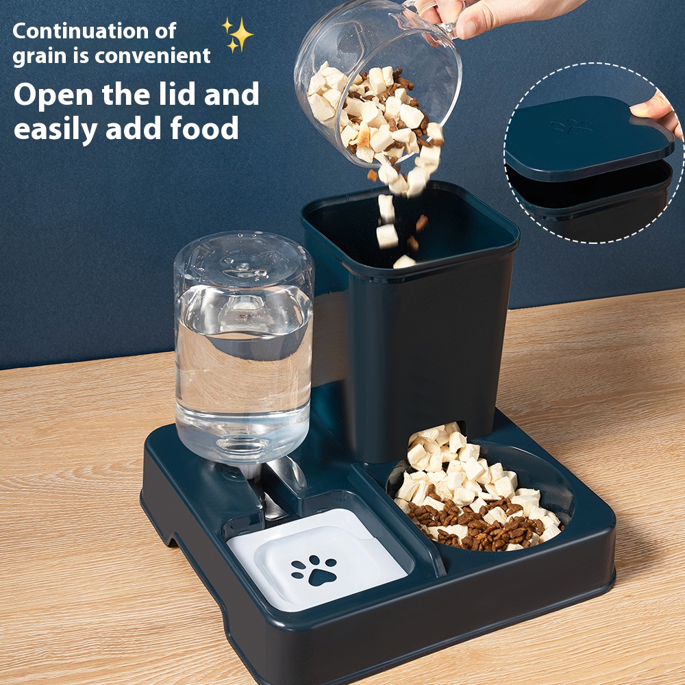 Cat bowl,food bowl, dual bowl automatic water dispenser, integrated rice bowl, dog bowl, cat water bowl, pet supplies