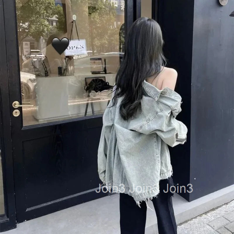 Vintage Long Sleeve Denim Jacket for Women 2025 New Arrivals Youthful Clothes Outdoor Cowboy Coat Woman Clothing Novelties In