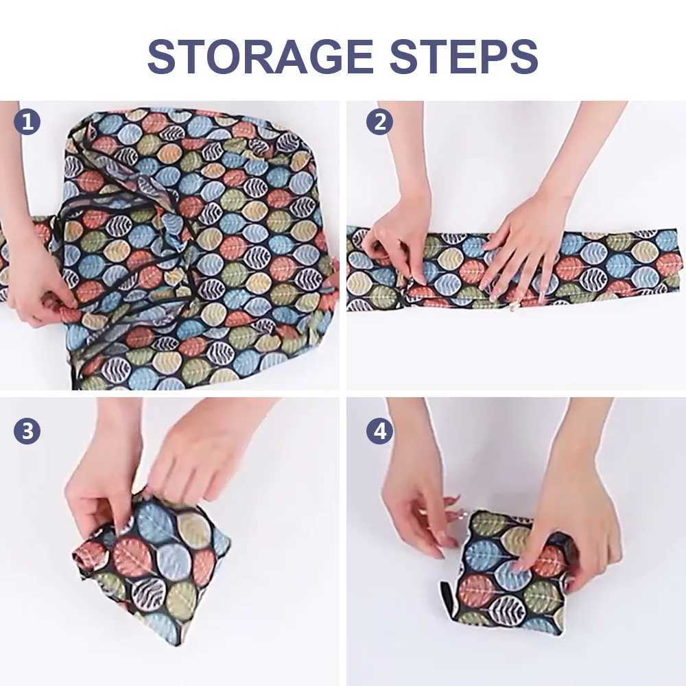 Foldable Shopping Bag Reusable Travel Grocery Bag Eco-Friendly Beach Toy Storage Bags Lem Printing Tote Pouch Bag Package B250618