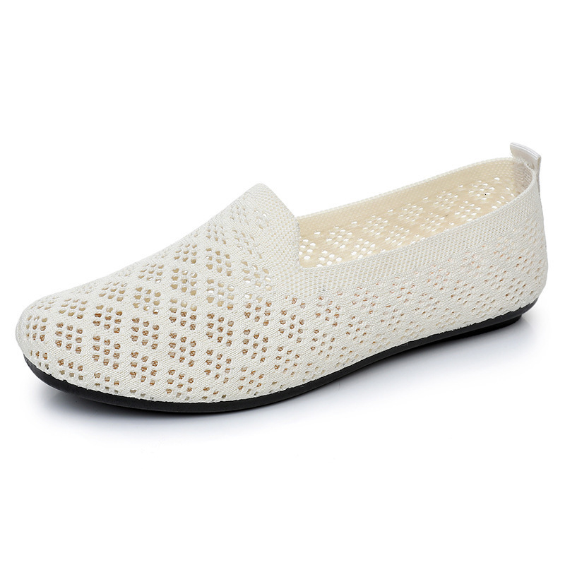 Summer Mesh Breathable Women's Flyknit Sneakers Ultra-light Non-slip Soft Sole Running Versatile Casual Shoes ddmythur