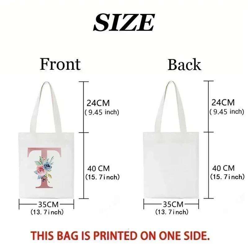 Cute Labubu Print Canvas Tote Versatile Style Durable Women's Reusable Daily Commute Shoulder Bag For Shopping