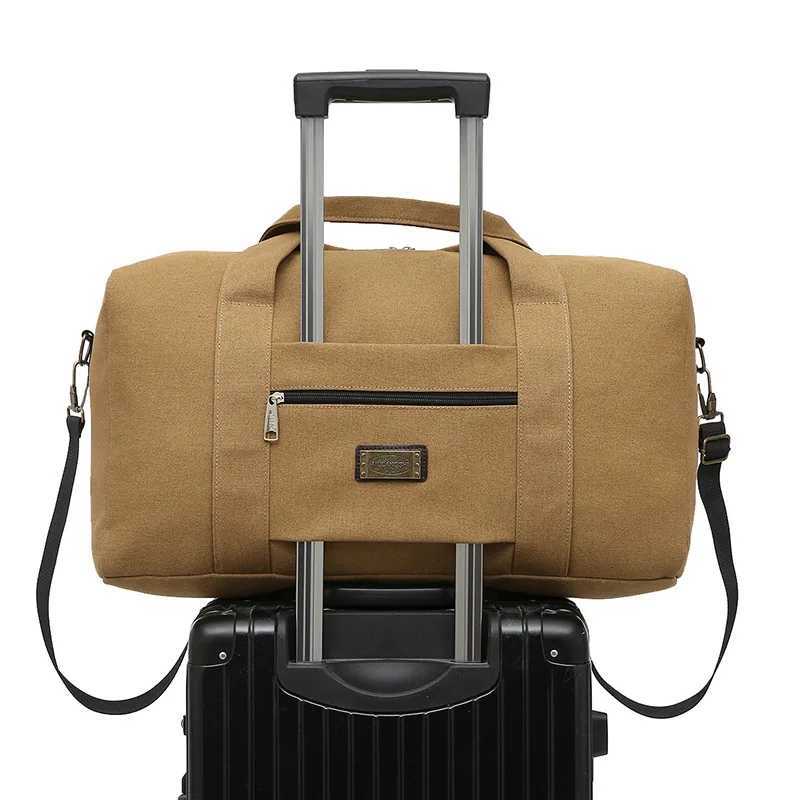 Unisex Soft Canvas Handbag Travel Bag Large Capacity Duffle Bag Suit For Trolley Case Storage Cloth Tool Luggage Tote Bag bags W250618