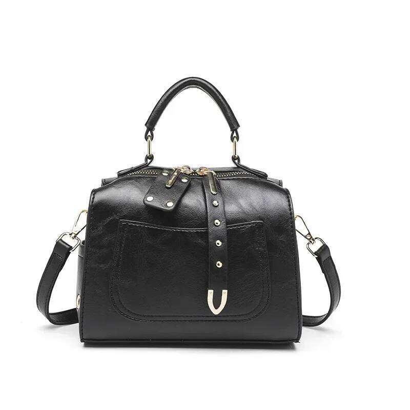 Women's 2024 New Trendy Retro Boston One Shoulder Crossbody Bag, Textured Pillow Bag Fashion Handbag