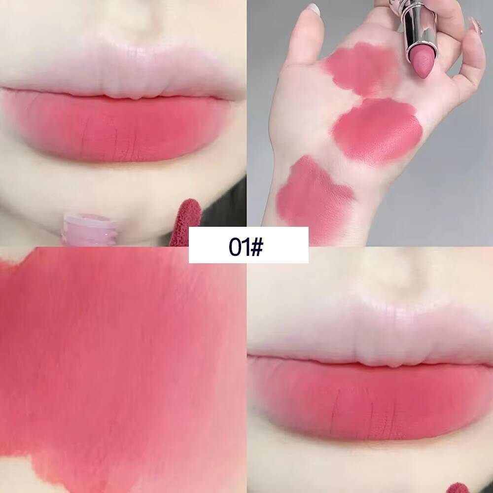 Velvet Matte Electroplated Bear Lipstick Long-lasting Non-fading Lip Mud happy