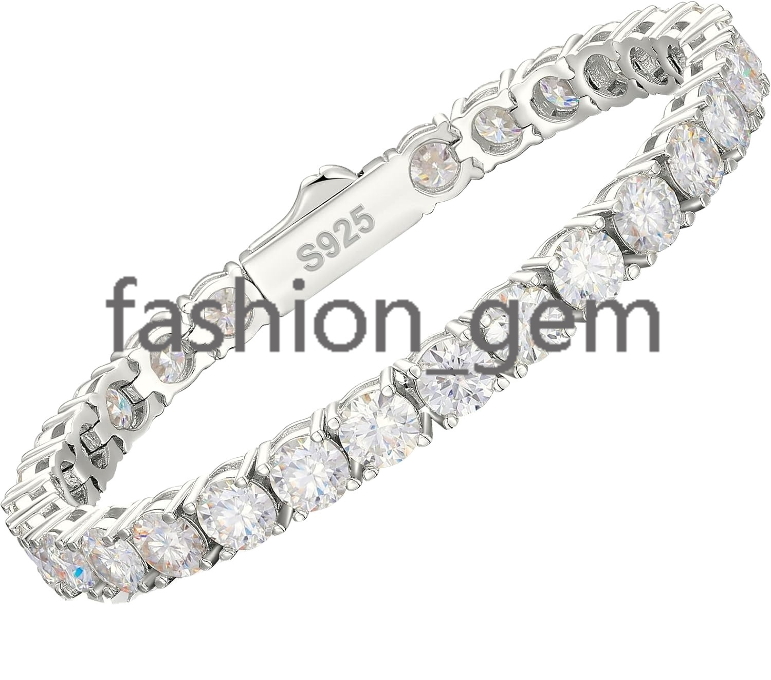 Lab Created Diamond Bracelets 925 Sterling Silver Bracelet 3mm/4mm/5mm D Color VVS Moissanite Tennis Bracelet