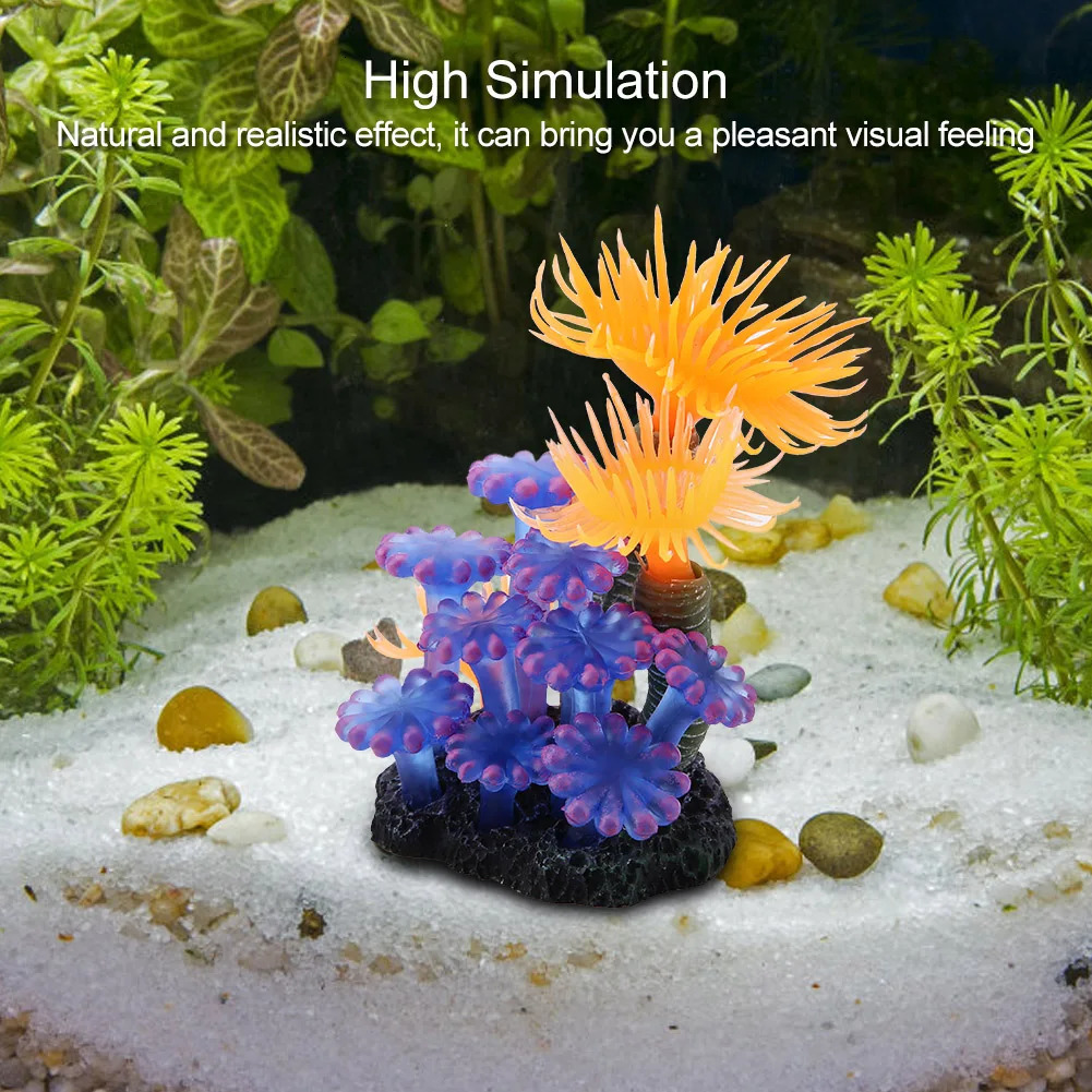 Fish Decoration Fish Ornament Aquarium Simulation Silicone Artificial Coral Sea Anemone Fish Landscape Decoration 250613