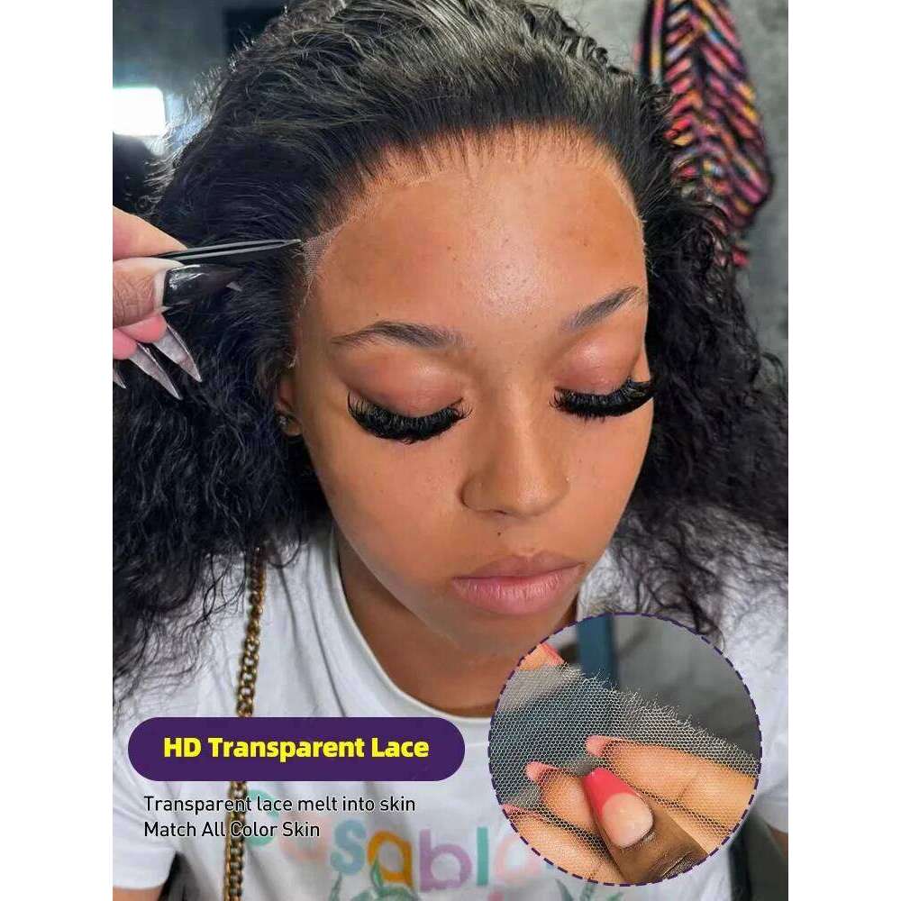 30 40 Inch Curly 13x4 13x6 HD Transparent Frontal Loose Deep Wave Human Hair 5x5 Closure Lace Wear Go Glueless Wig