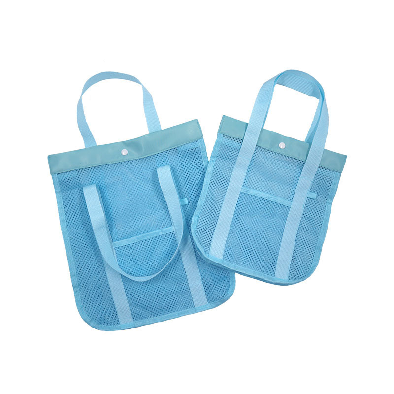 Toiletry Portable Multi-Pocket Storage Organizer Handheld Bath Polyester Mesh Beach Bag