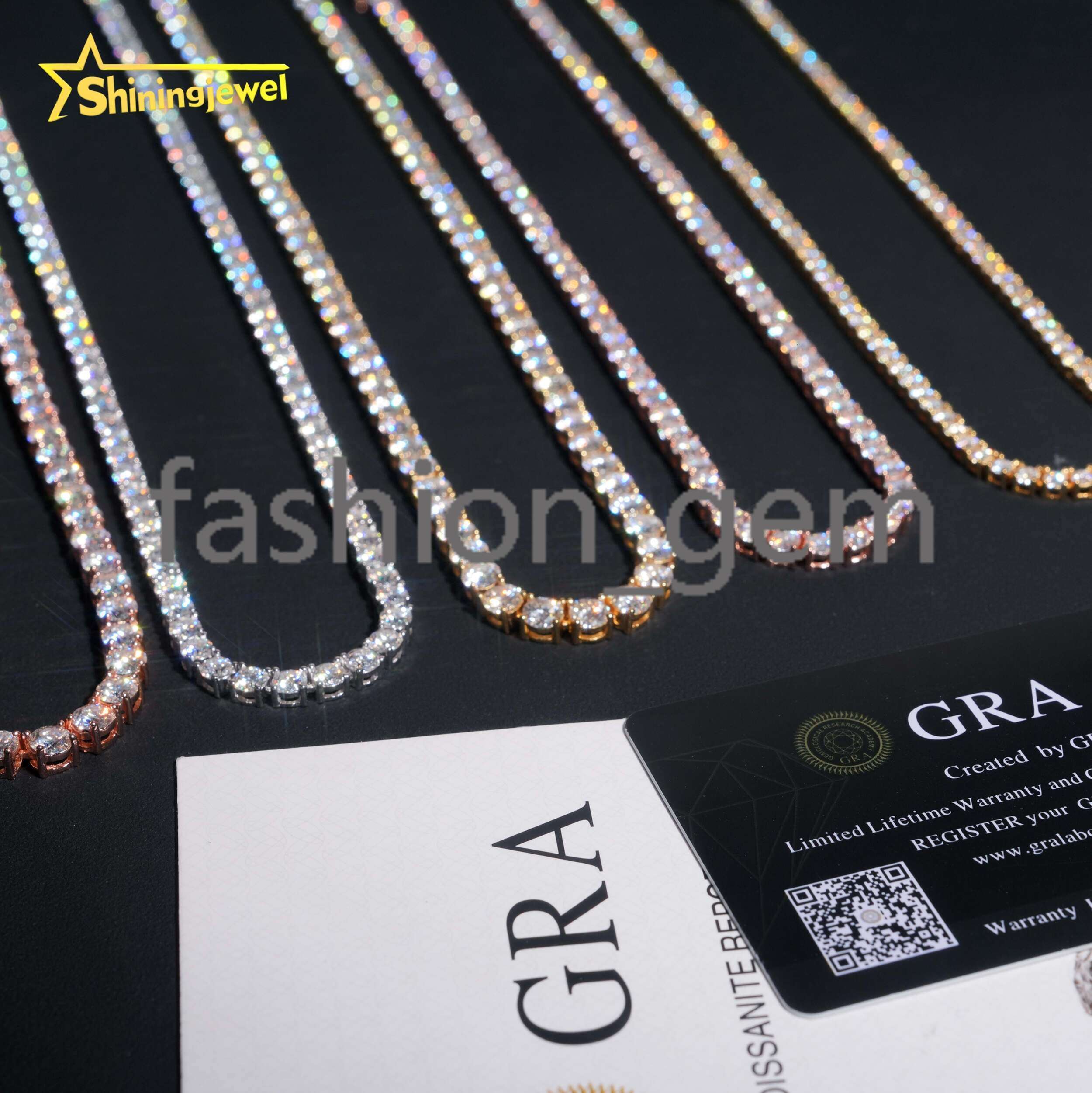 Cheapest Price Bulk in Stock VVS Moissanite Pass Diamonds Test Gold Plated Sterling Silver 925 Tennis Chain Iced Out Jewelry