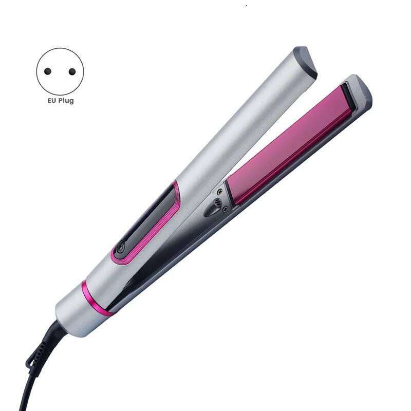 2 In 1 Hair Straightener And Curler For Styling Flat Iron Hairdressing Tools-A77G