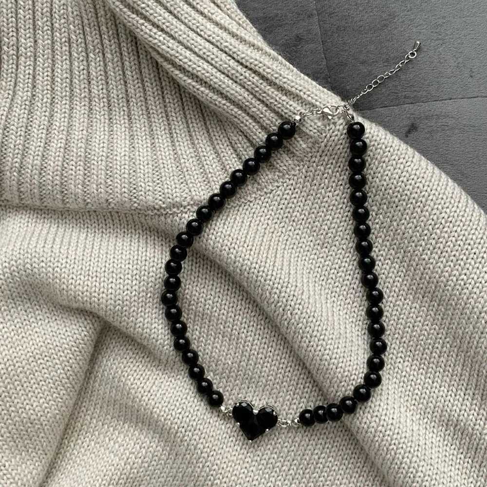 Vintage Zircon Crystal Heart Pendant Geometric Baroque Transparent Crystal Chain Necklace for Women Choker Party Jewelry N478 W250618