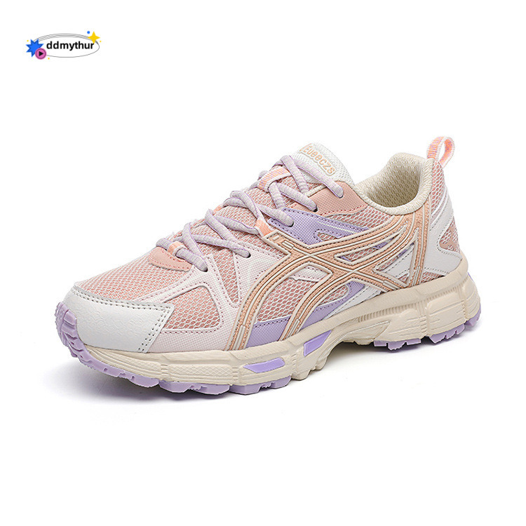 2024 New Women's Versatile Thick-Soled Dad Sneakers Mesh Breathable Running Casual Shoes for Summer ddmythur