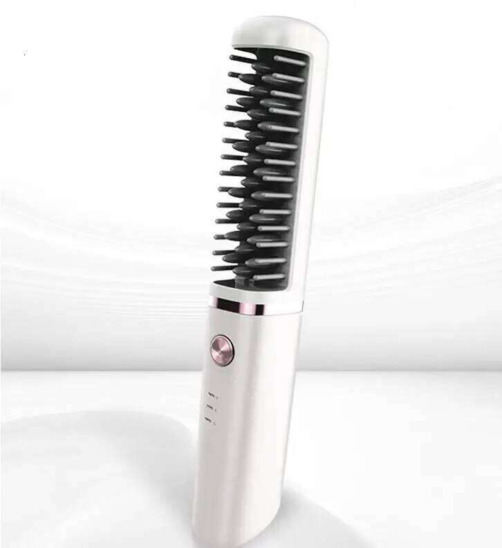 magic hair straightening brush Portable Brush 3 in 1 Home Straightening Curler Rotary Dryer